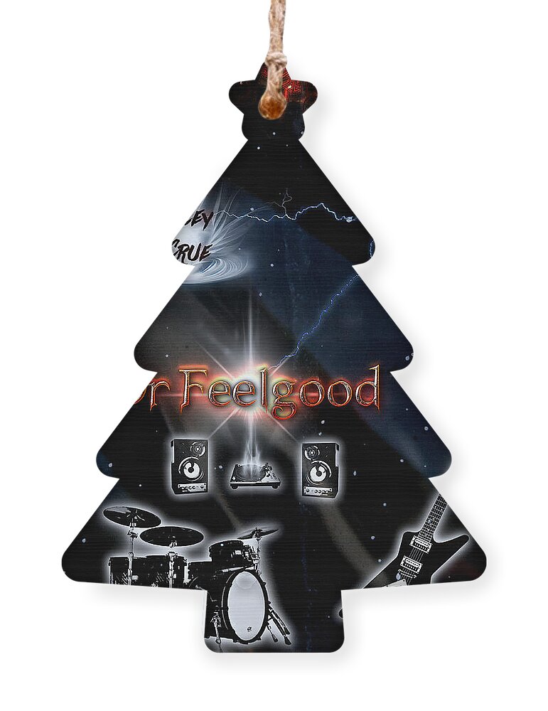 Dr. Feelgood Ornament featuring the digital art Dr. Feelgood by Michael Damiani