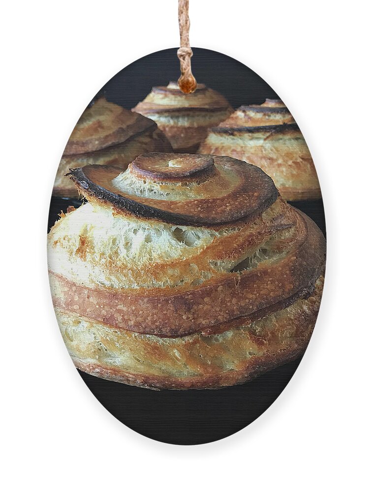  Ornament featuring the photograph Dramatic Spiral Sourdough Quartet 6 by Amy E Fraser