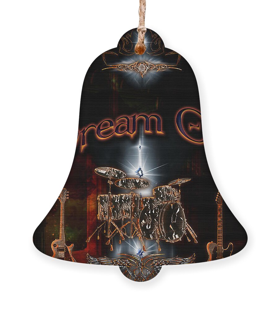 Aerosmith Ornament featuring the digital art Dream On by Michael Damiani