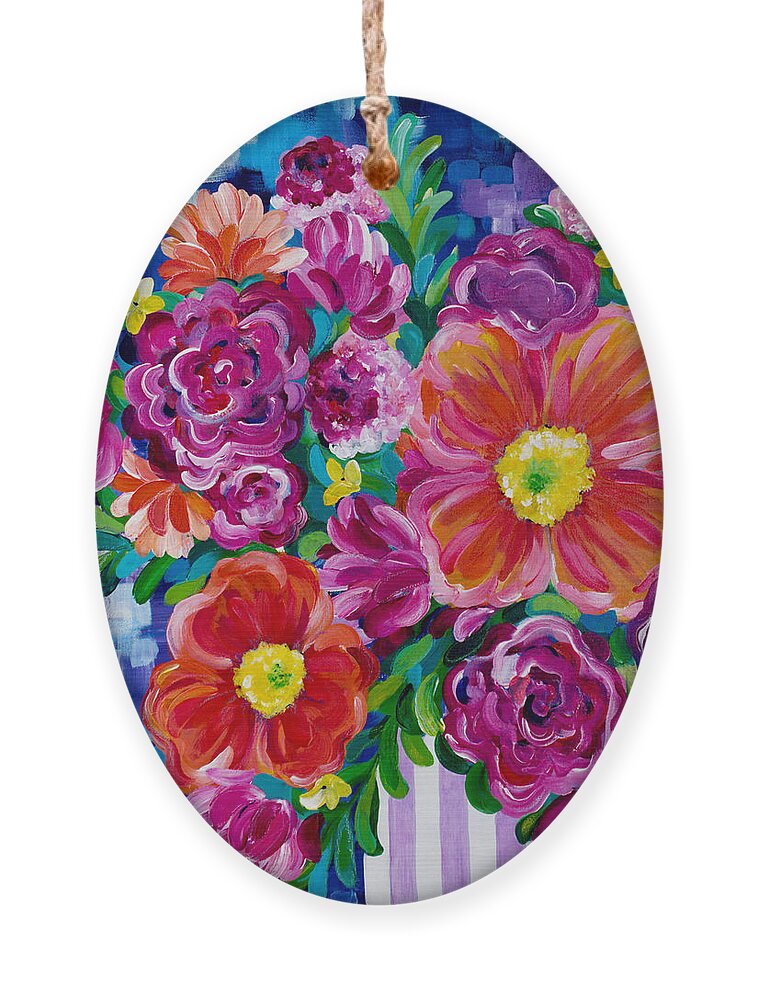 Flowers Ornament featuring the painting Dreams of Spring by Beth Ann Scott