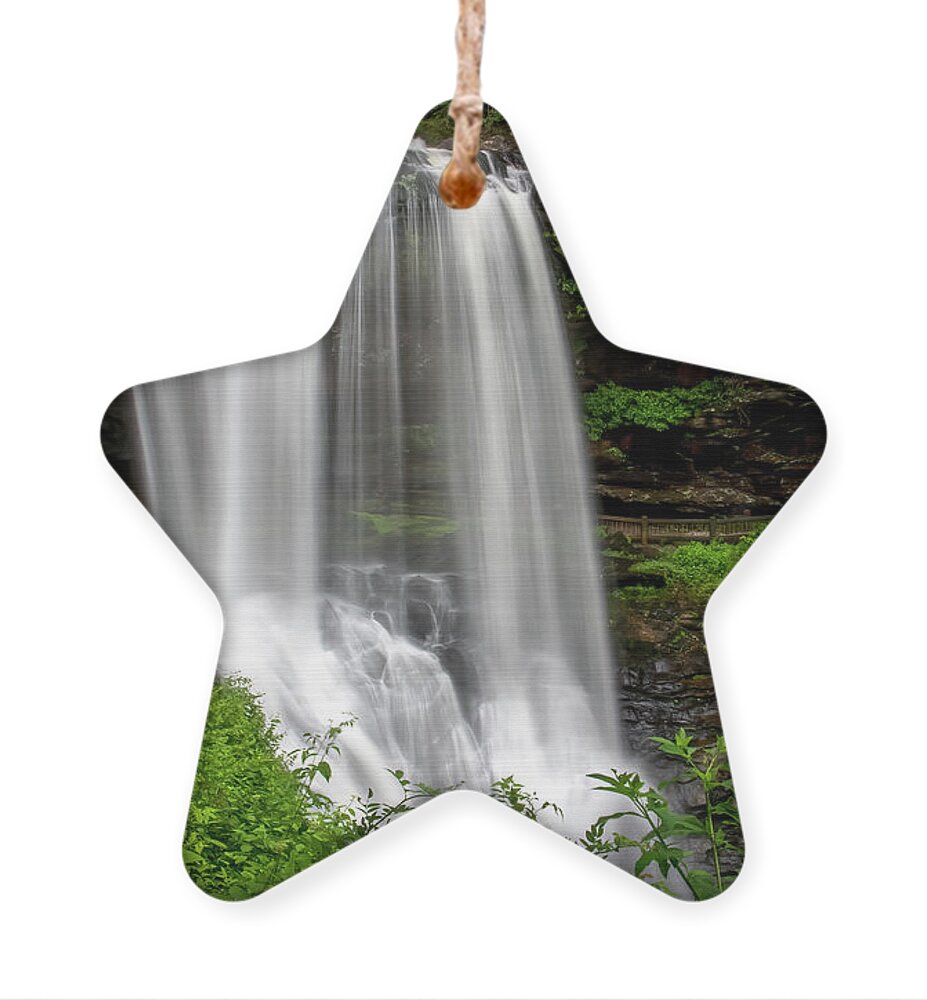 Dry Falls Ornament featuring the photograph Dry Falls on the Cullasaja River by Shelia Hunt
