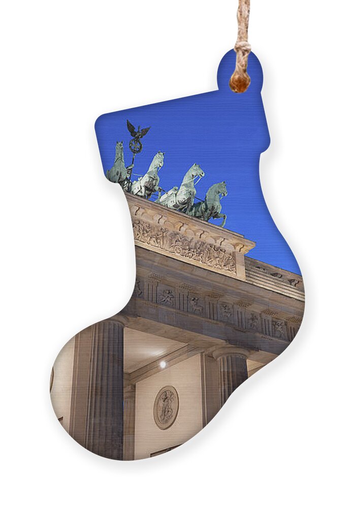 Berlin Ornament featuring the photograph Dusk At Brandenburg Gate In Berlin by Artur Bogacki