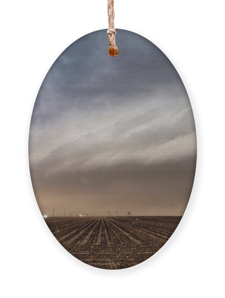 Supercell Ornament featuring the photograph Dusty Supercell Storm by Wesley Aston