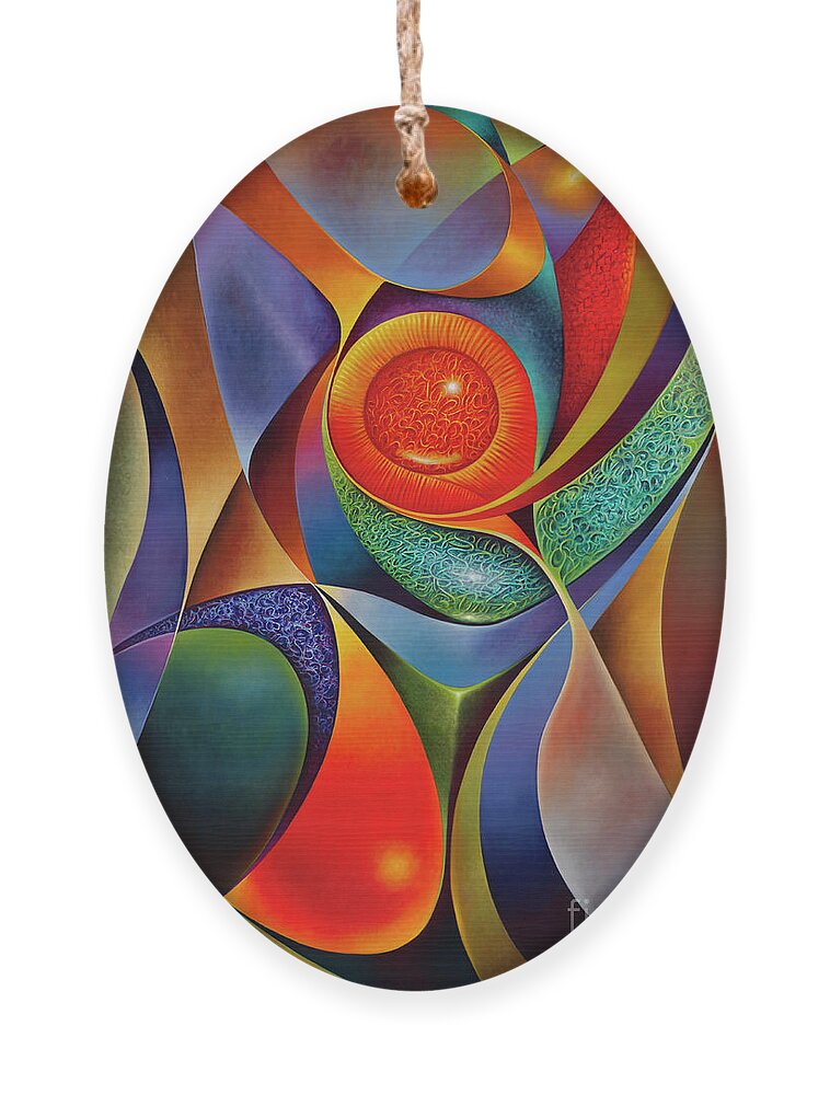 Chalice Ornament featuring the painting Dynamic Series #28 by Ricardo Chavez-Mendez