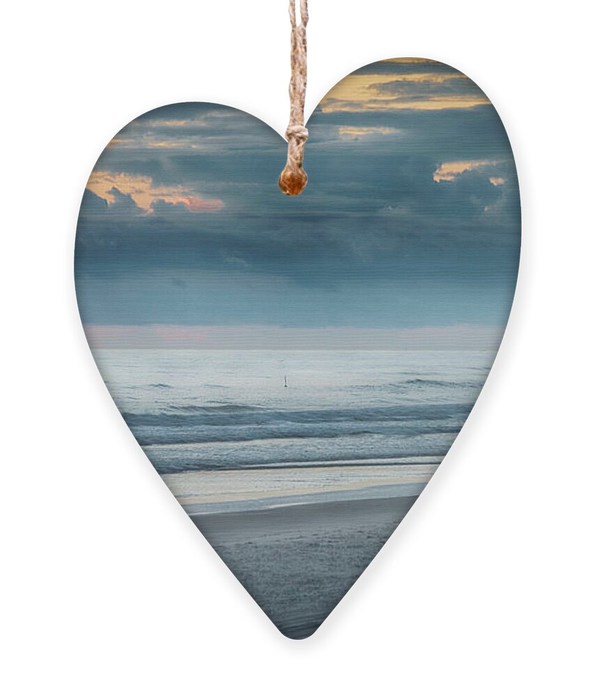 Surf Ornament featuring the photograph East Coast Sunrise by Judy Hall-Folde