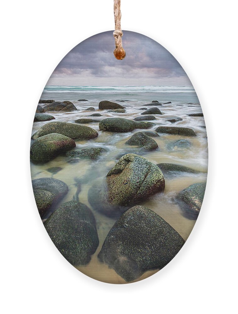 Natural Ornament featuring the photograph Ebb and Flow at Campelo Beach Valdovino Galicia by Pablo Avanzini