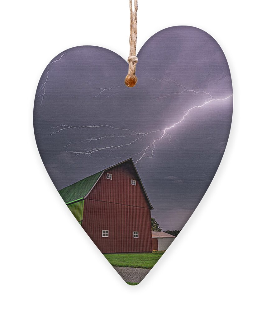 Barn Ornament featuring the photograph Electric Farm by Marcus Hustedde