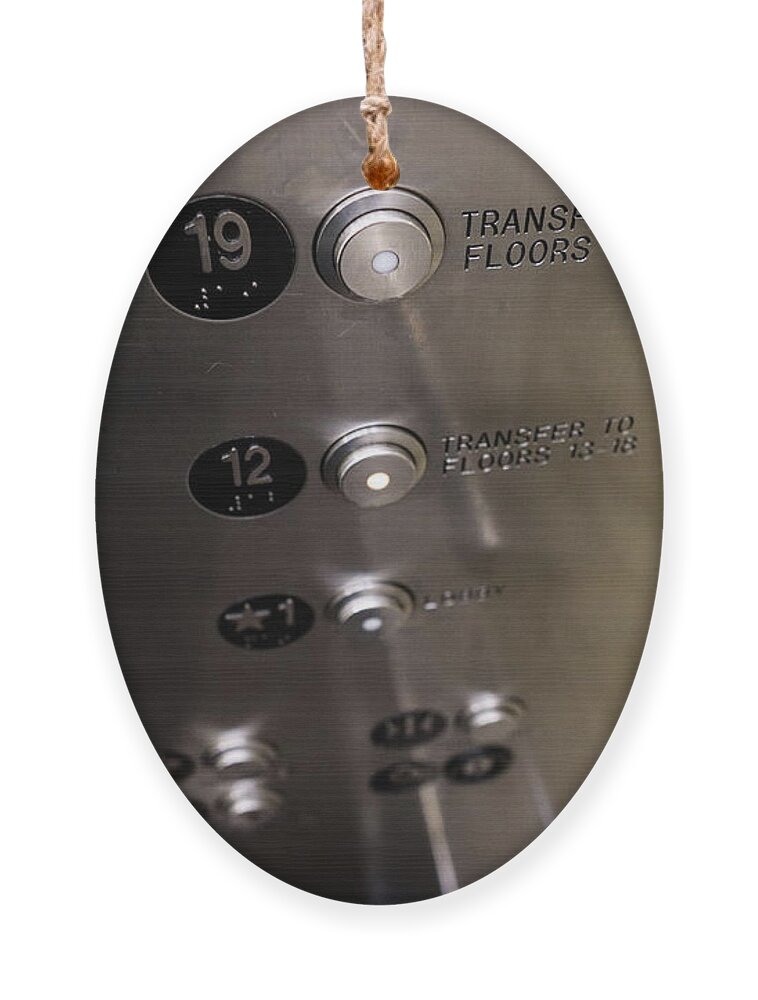 Elevator Buttons Ornament featuring the photograph Elevator Buttons by Britten Adams