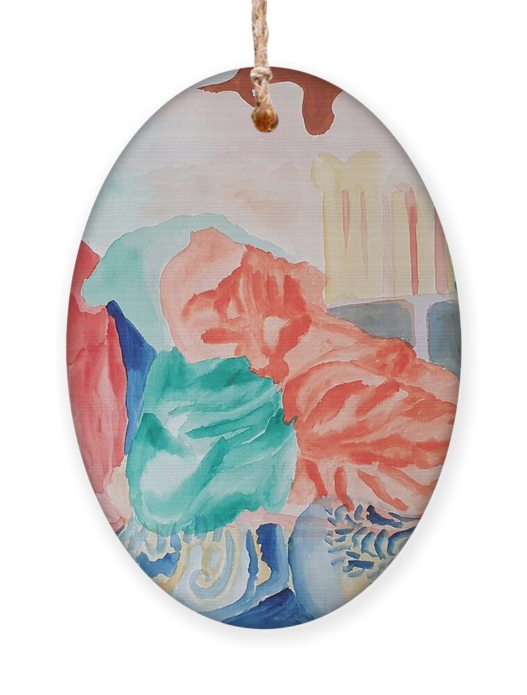 Masterpiece Paintings Ornament featuring the painting Elysium by Enrico Garff