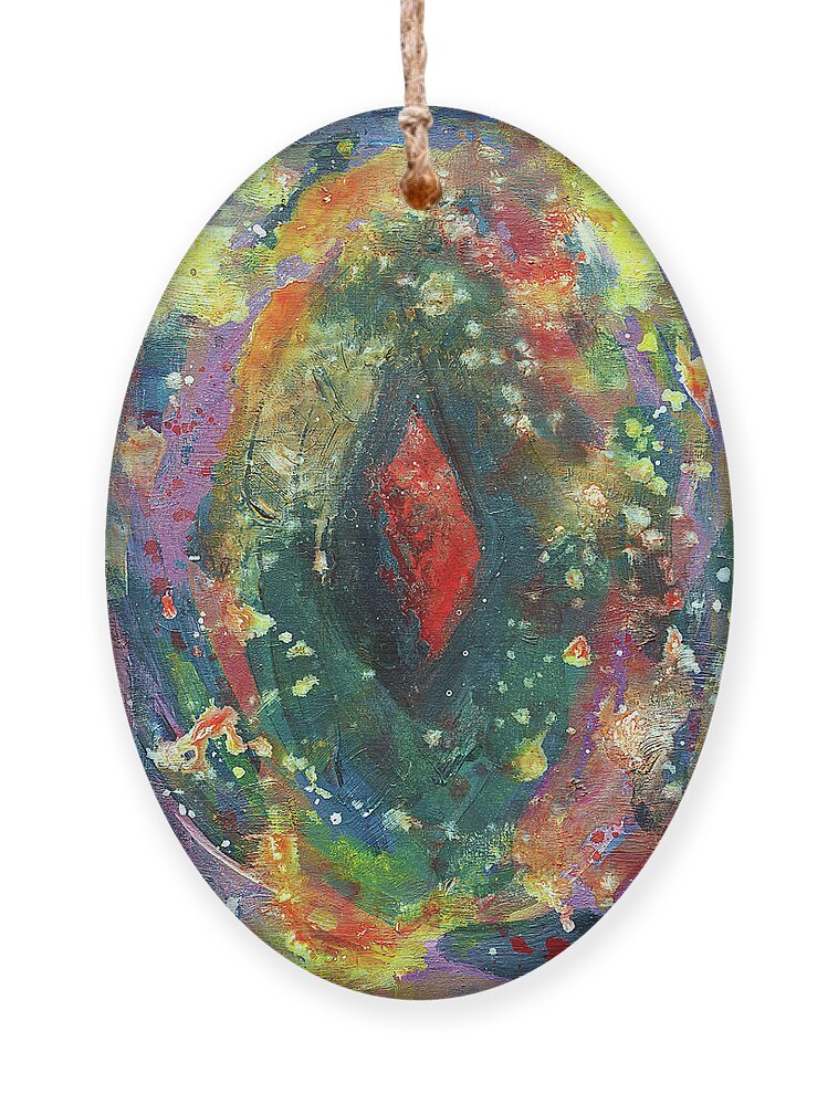Abstract Ornament featuring the painting Energy of Red by Maria Meester