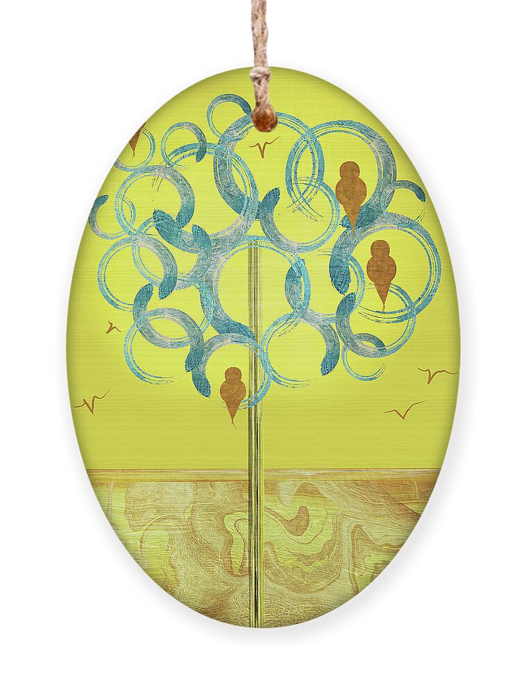 Abstract Ornament featuring the painting Enso Tree-Tree of Life by Sannel Larson