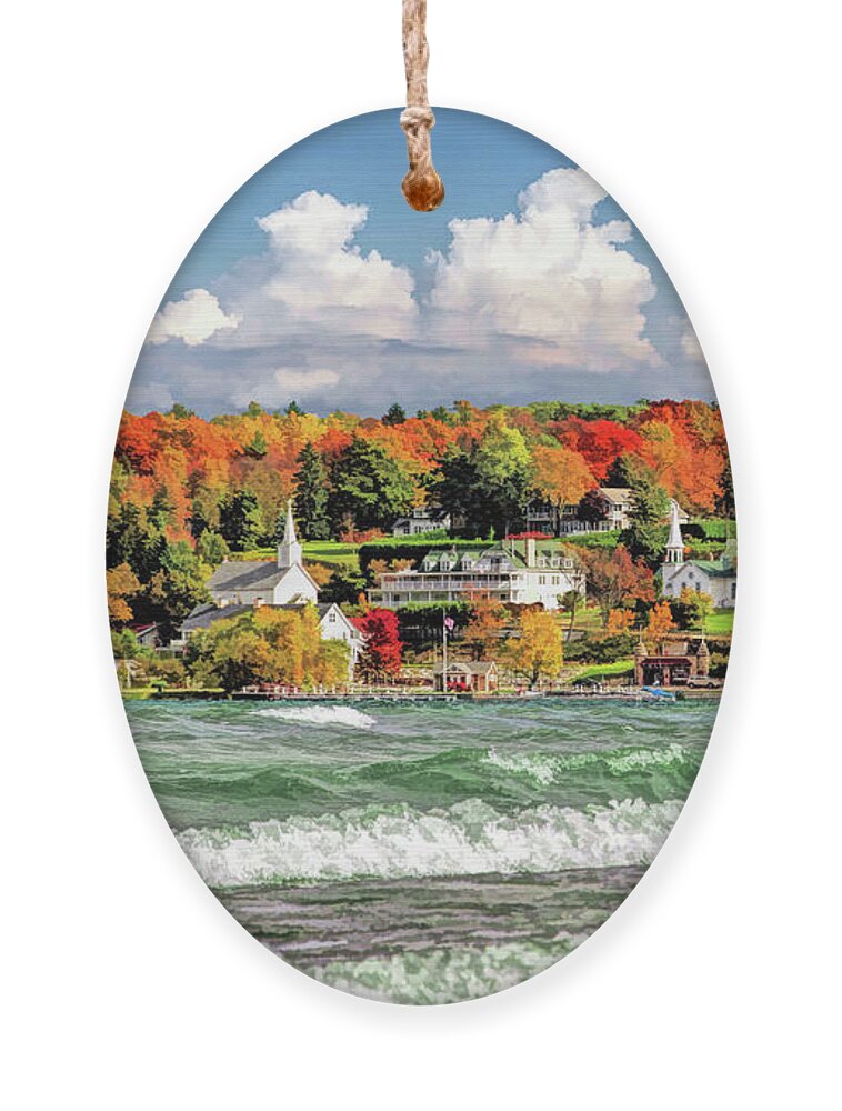  Ornament featuring the painting Ephraim Shores by Christopher Arndt