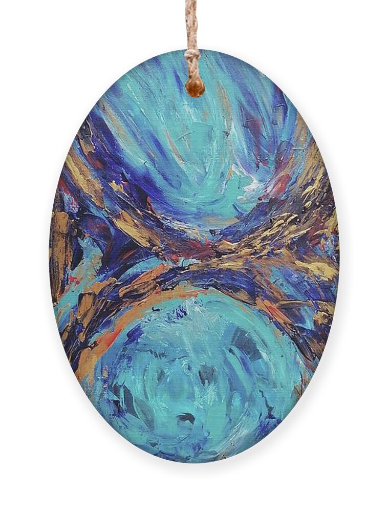 Nature Ornament featuring the painting Eternity by Leonida Arte