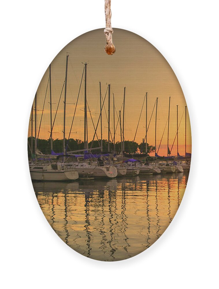 Fine Art Ornament featuring the photograph Evening Calm at Redbud Bay by Robert Harris