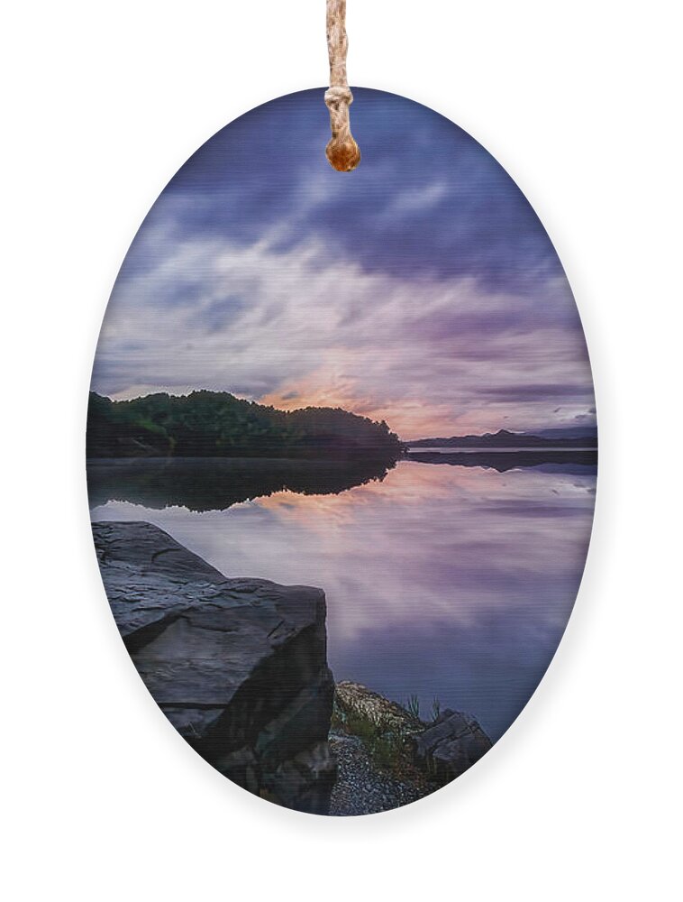 Lake Ornament featuring the photograph Evening Reflections by Shelia Hunt