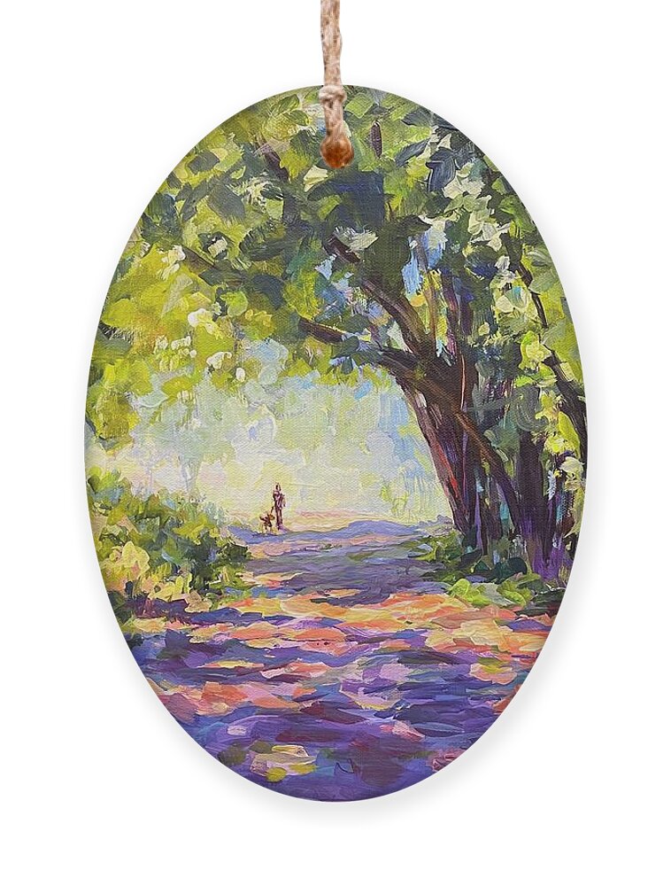 Trees Ornament featuring the painting Evening Walk by Madeleine Shulman