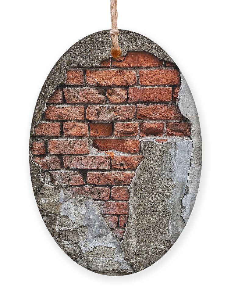 Stucco Ornament featuring the photograph Exposed Brick Wall by Jerry Abbott