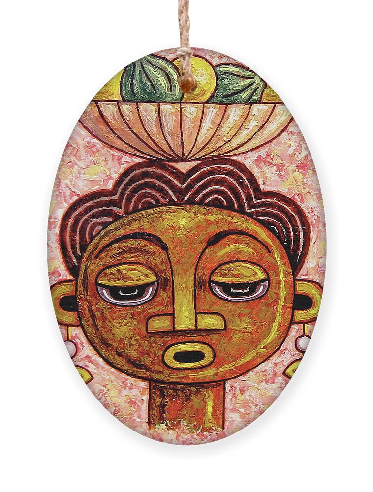 Africa Ornament featuring the painting Face 2 by Artist Name