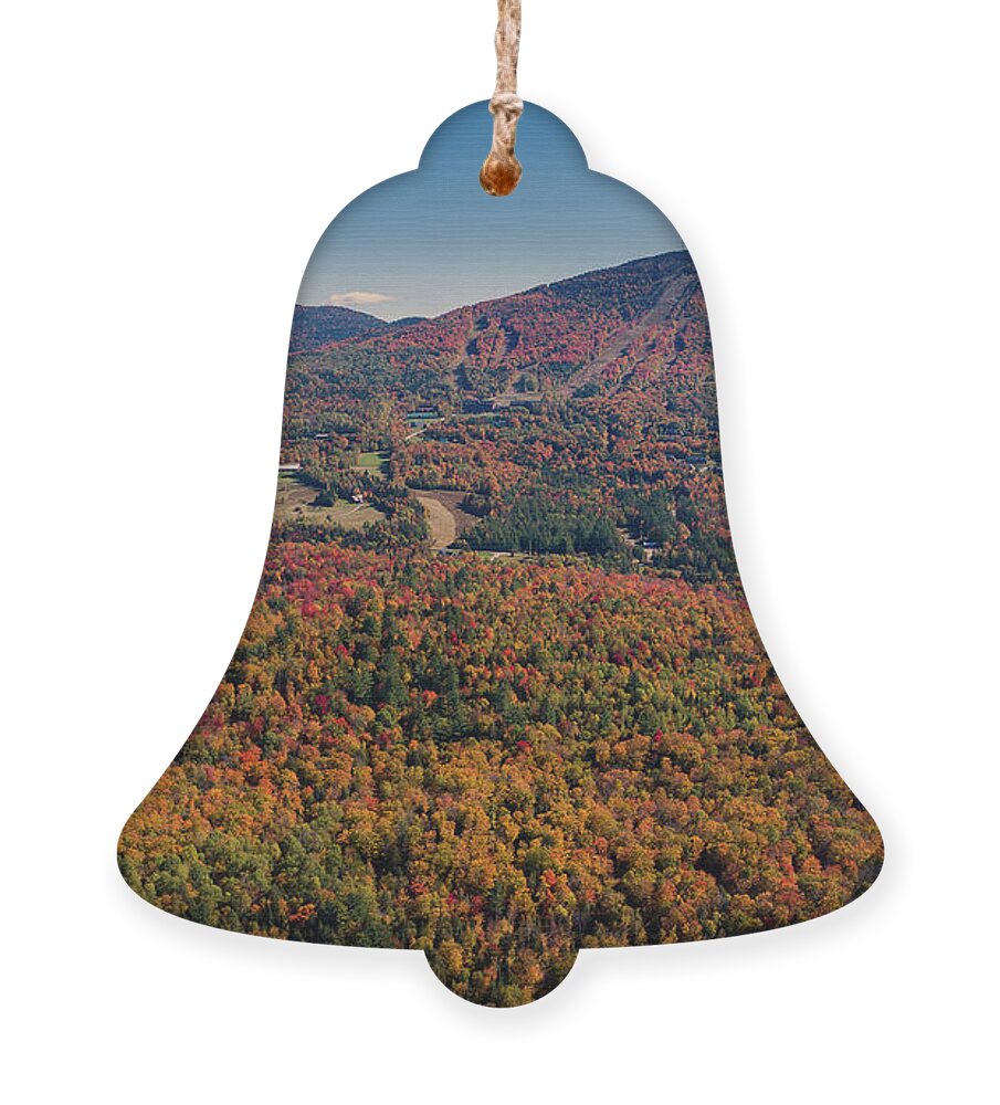 Burke Mt. Mountain Ornament featuring the photograph Fall at Burke Mountain Vermont by John Rowe