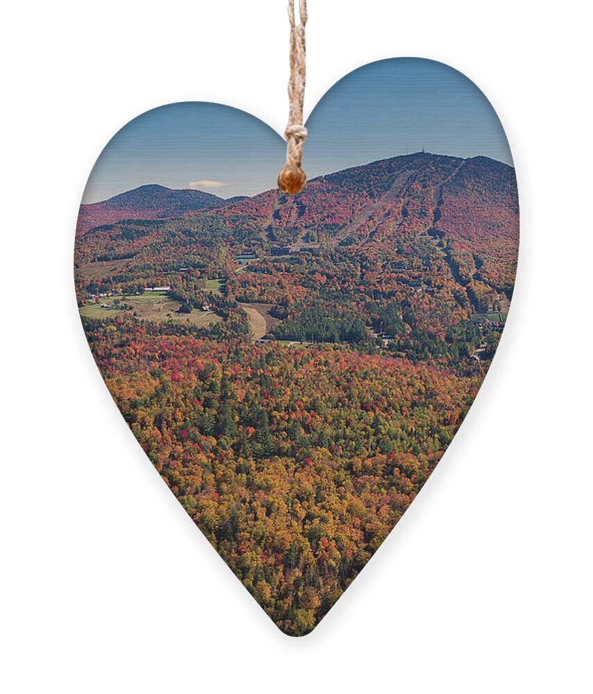Burke Mt. Mountain Ornament featuring the photograph Fall at Burke Mountain Vermont by John Rowe
