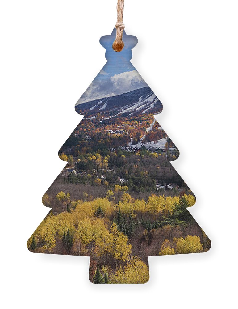 Burke Mountain Ornament featuring the photograph Fall at Burke Mountain, VT by John Rowe
