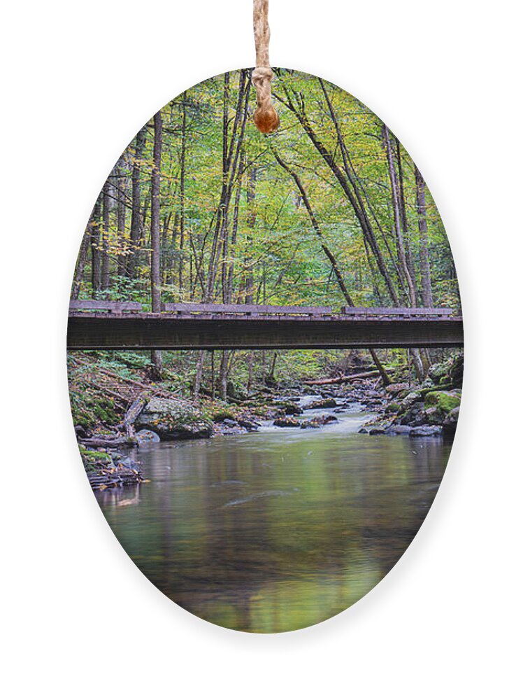 Fall Ornament featuring the photograph Fall on Hornbeck's Creek by Ron Long Ltd Photography