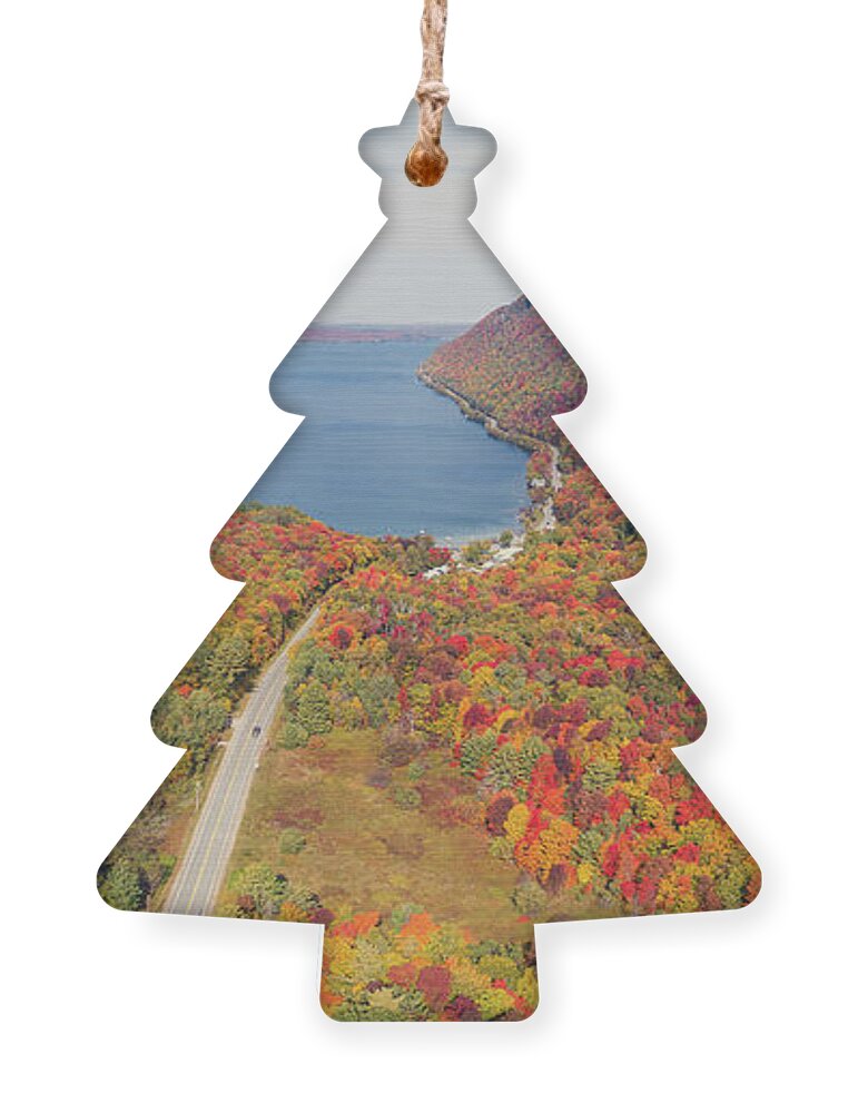 Bvt Ornament featuring the photograph Fall Road Leads To Lake Willoughby, VT by John Rowe