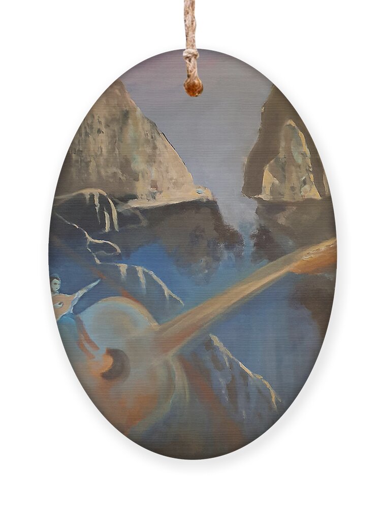 Guitars Ornament featuring the painting Faraglioni Serenade by Enrico Garff