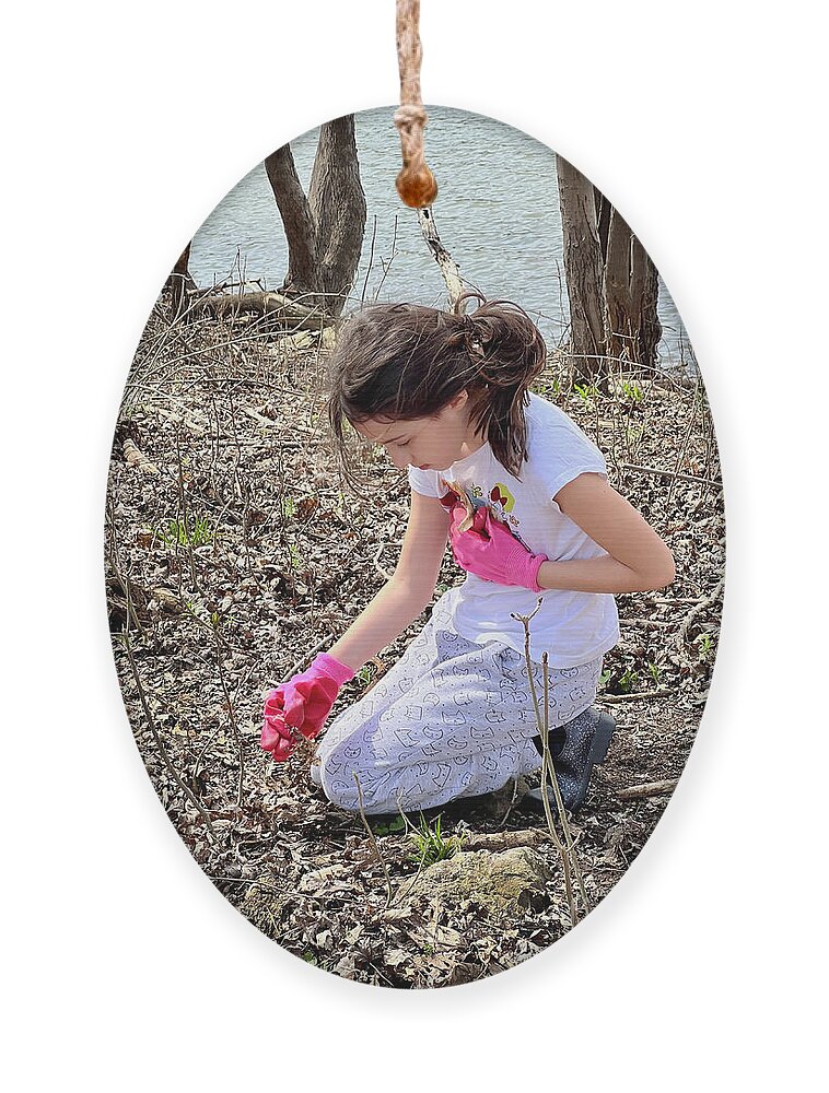 Earth Day Ornament featuring the photograph Feel Nature in your Heart by Paula Guttilla