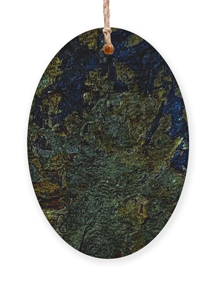 Mother Nature Flagstone Ornament featuring the digital art Flagstone Jewel by Glenn Hernandez