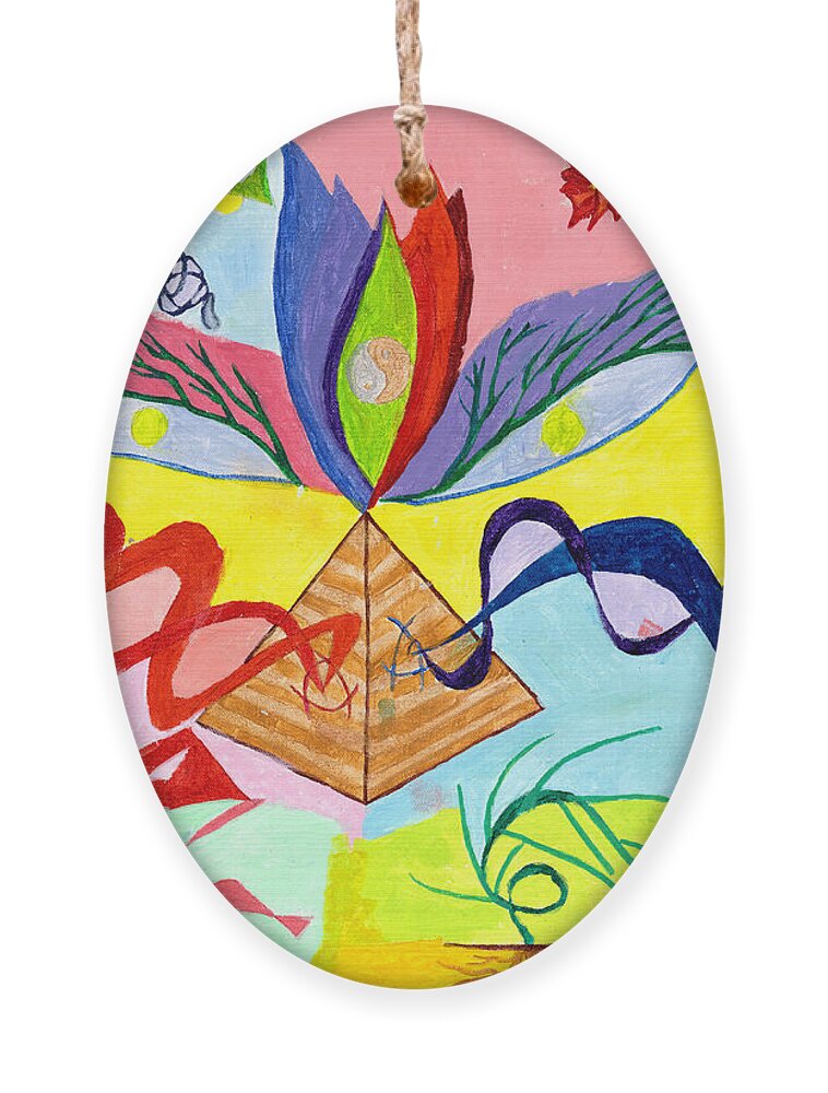 Dualism Ornament featuring the painting Flaming Third Eye by B Aswin Roshan