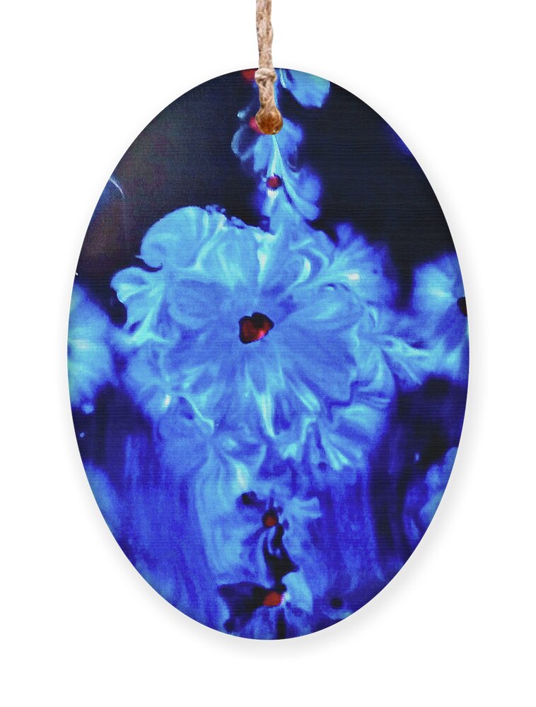Float Ornament featuring the painting Floating flowers by Anna Adams