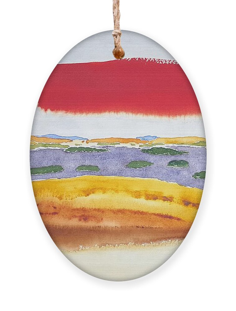 Watercolor Ornament featuring the painting Floating World by John Klobucher