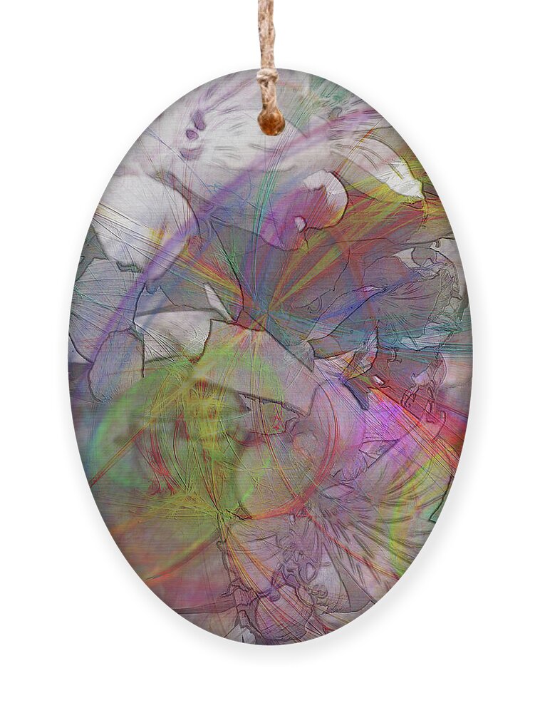 Floral Fantasy Ornament featuring the digital art Floral Fantasy by Studio B Prints