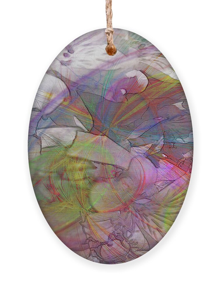 Floral Ornament featuring the digital art Floral Fantasy - Square Version by Studio B Prints