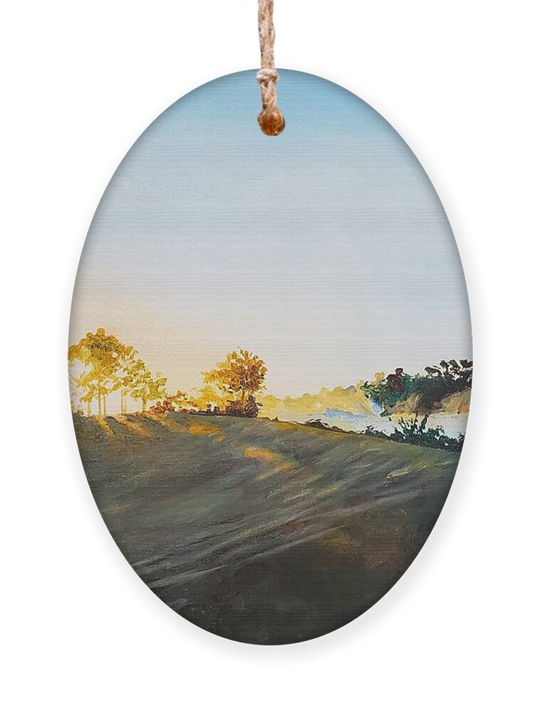 Florida Ornament featuring the painting Florida Winter Dawn by Merana Cadorette