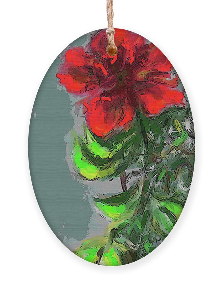 Flowers Ornament featuring the digital art Flowers from my garden 18 by Uma Krishnamoorthy