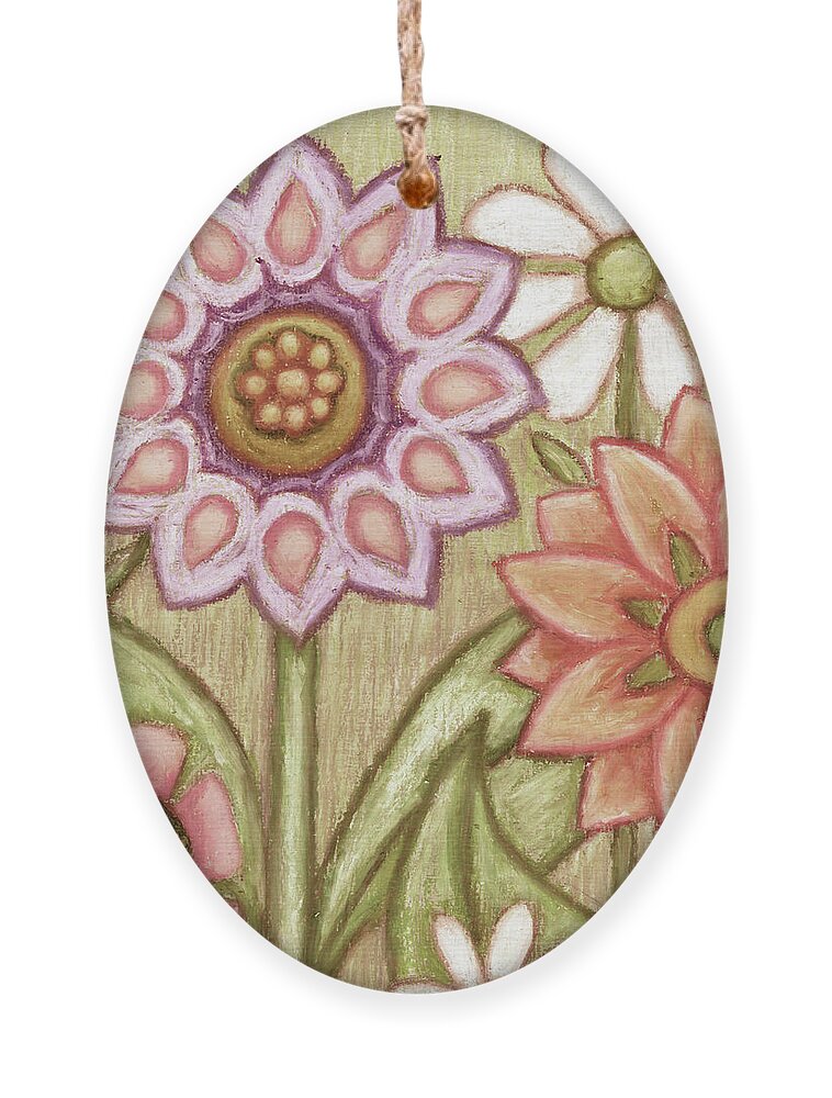 Daisy Ornament featuring the painting Flowers Grow Smiles. Wildflora by Amy E Fraser