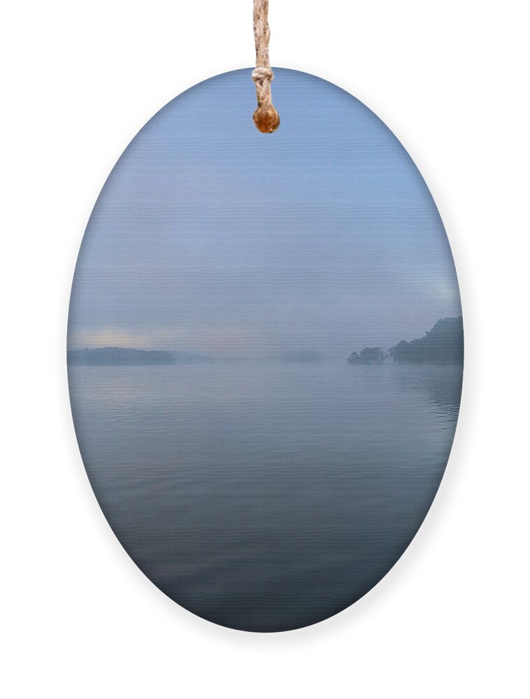 Lake Ornament featuring the photograph Fogging The Inlet by Ed Williams