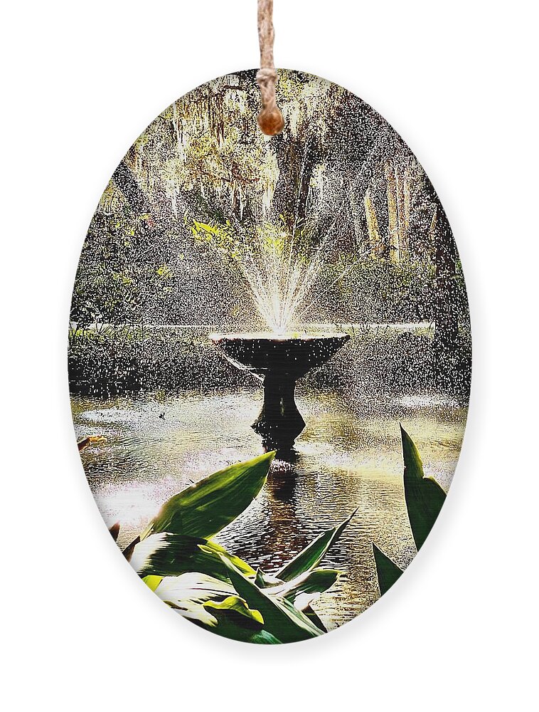 Fountains Ornament featuring the photograph Fountains in the Sunny South by John Anderson