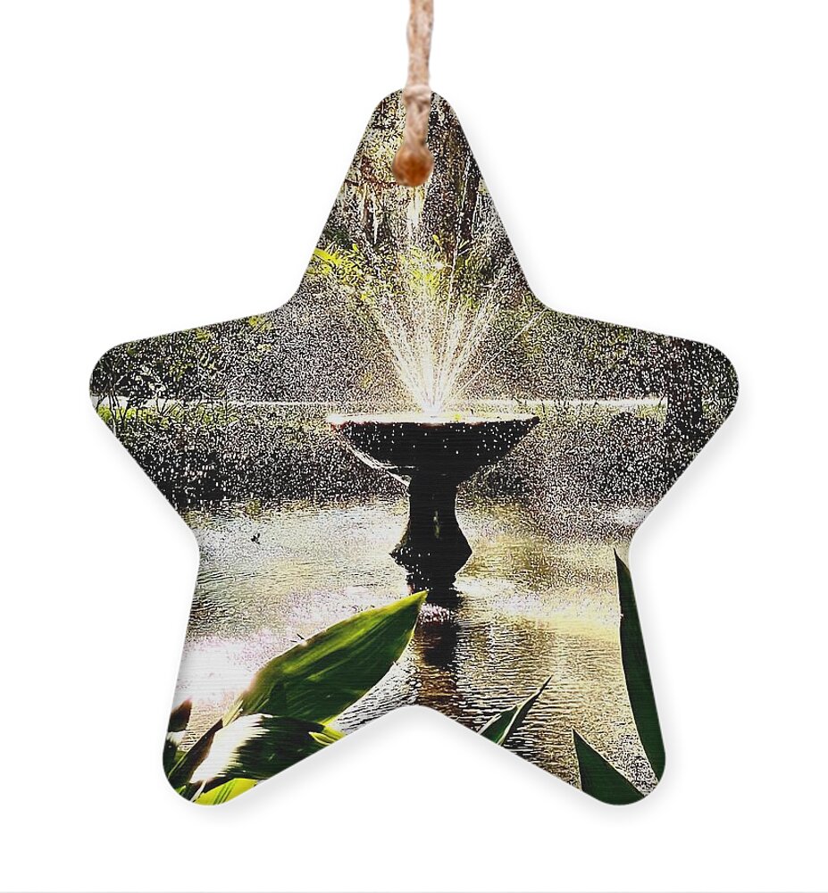Fountains Ornament featuring the photograph Fountains in the Sunny South by John Anderson
