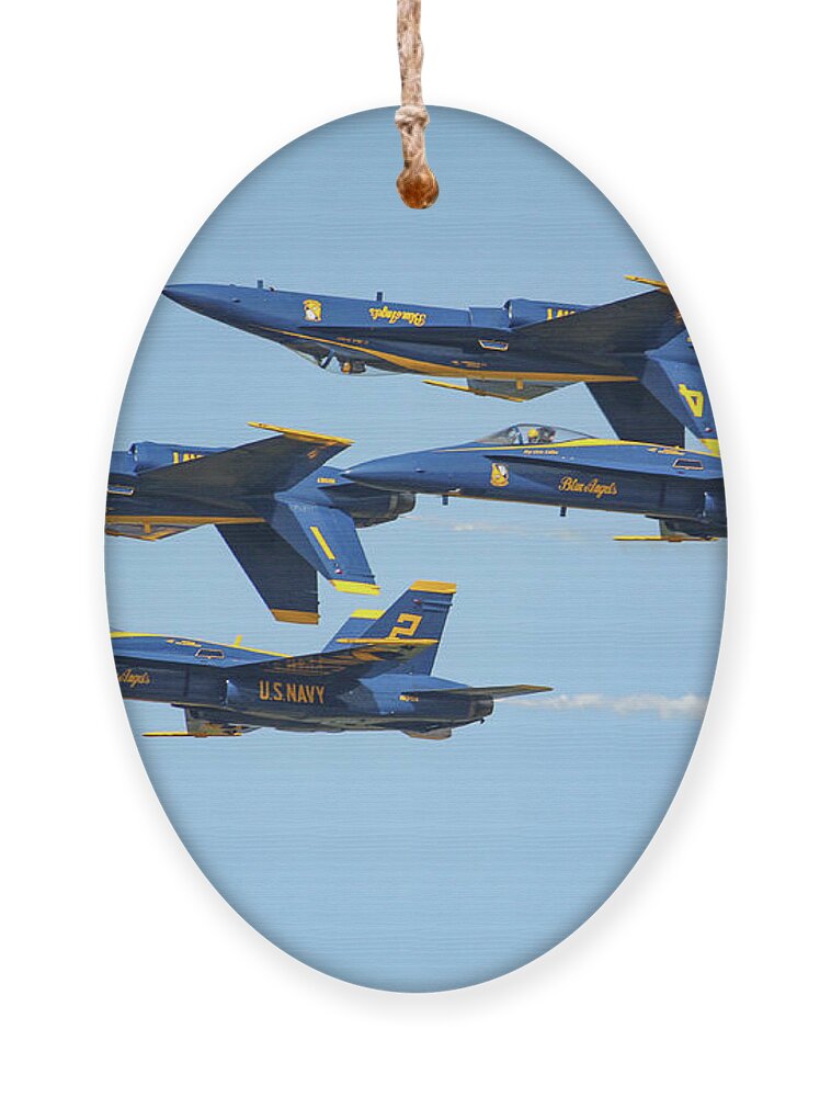Blue Ornament featuring the photograph Four Angels by Denise Kopko