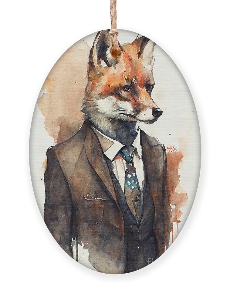 Wolf in Suit Watercolor Hipster Animal Retro Costume Painting by Jeff  Creation - Pixels
