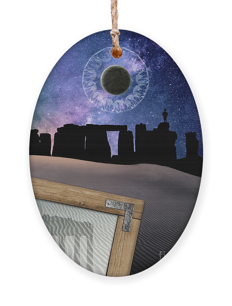 Surreal Ornament featuring the digital art Frame And Pillars by Phil Perkins