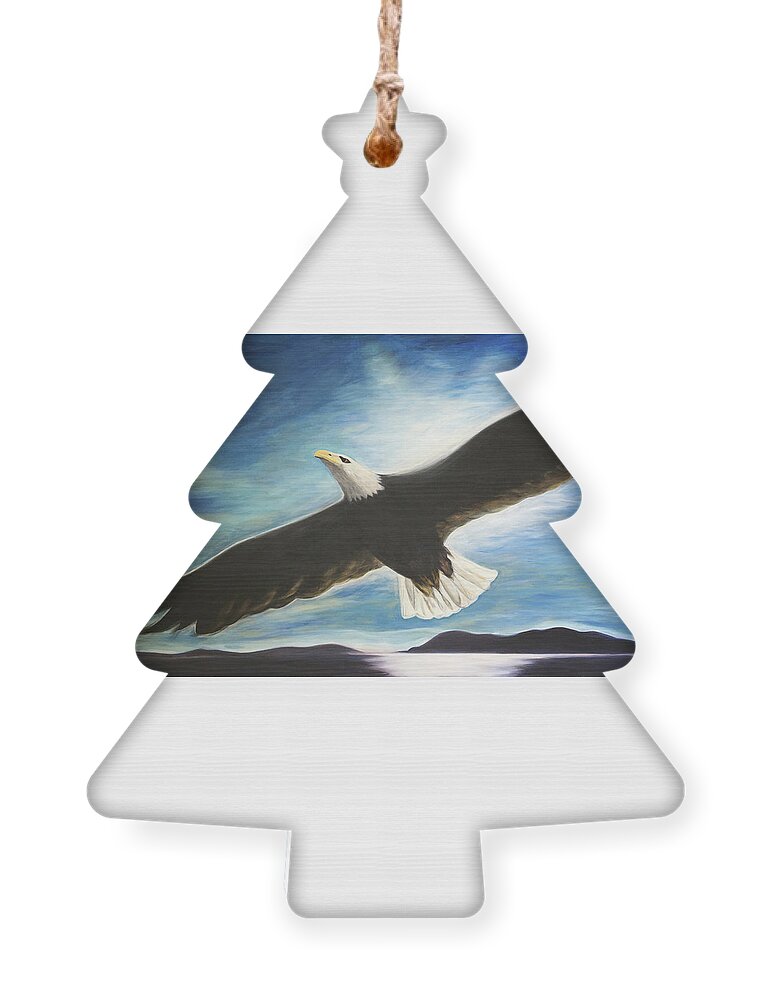 Eagle Ornament featuring the painting Freedom by Pamela Schwartz