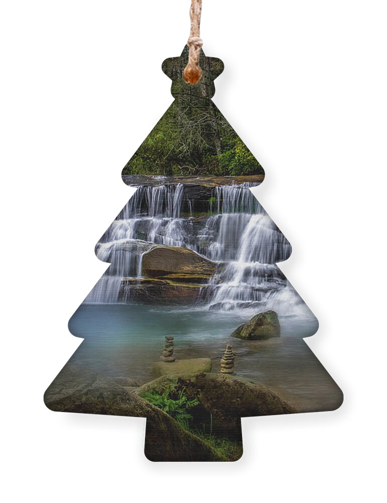 French Ornament featuring the photograph French Broad Falls at Living Waters by Shelia Hunt