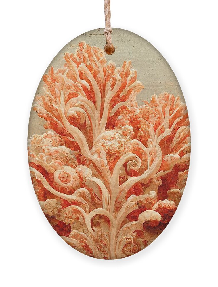 Coral Ornament featuring the digital art From the Depths by Nickleen Mosher
