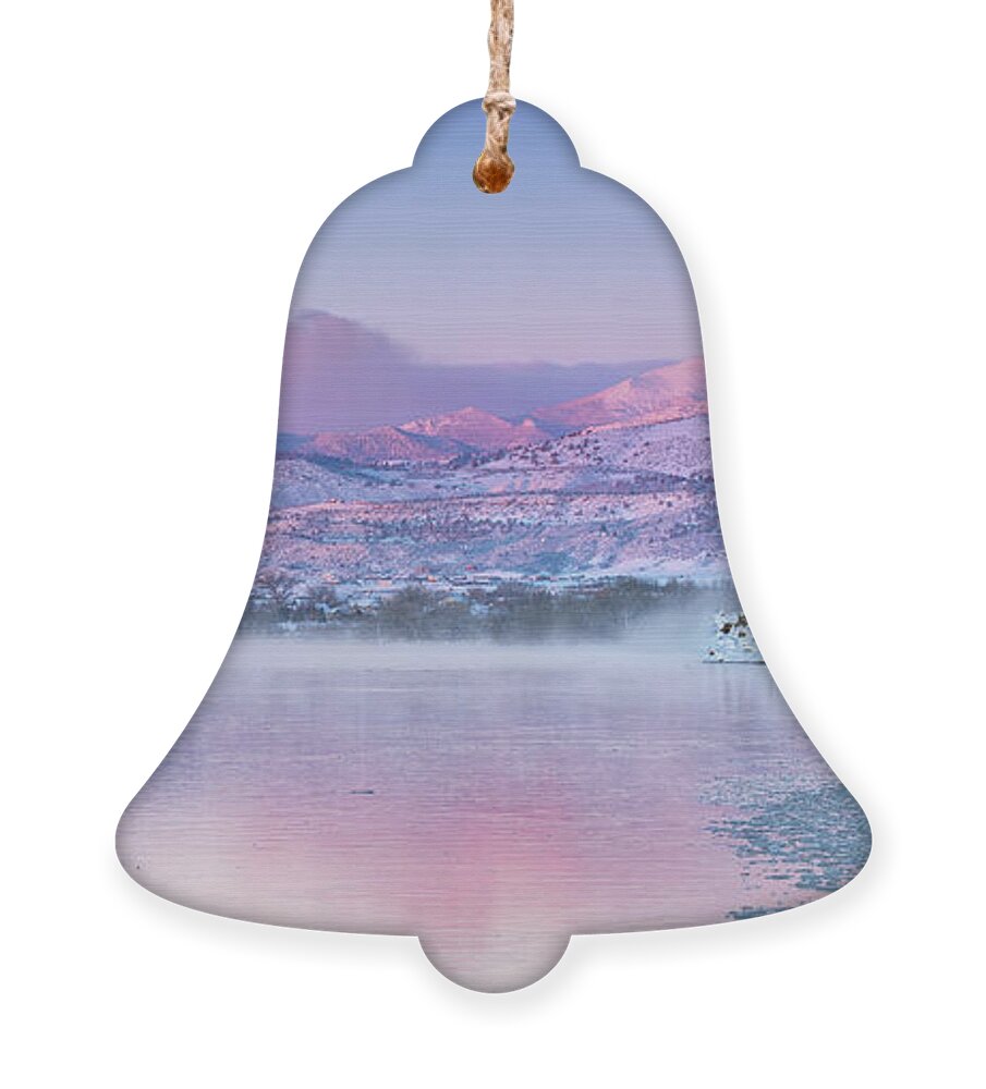 Longs Peak Ornament featuring the photograph Frozen Longs Peak Morning by Ronda Kimbrow