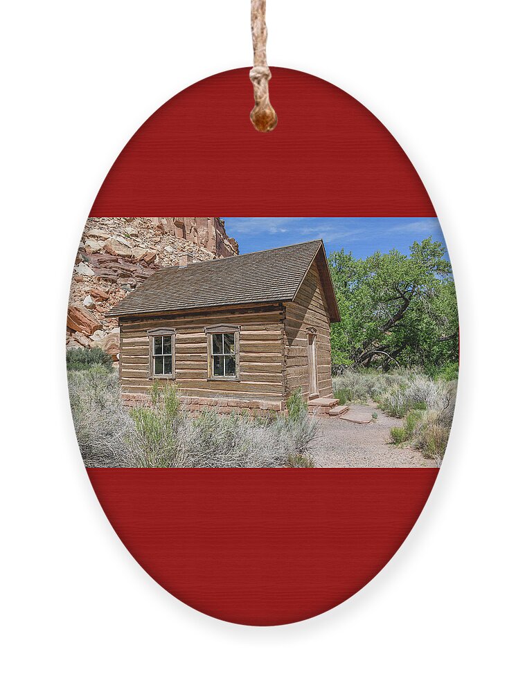 Capitol Reef National Park Ornament featuring the photograph Fruita Schoolhouse - Capitol Reef by Anthony Sacco