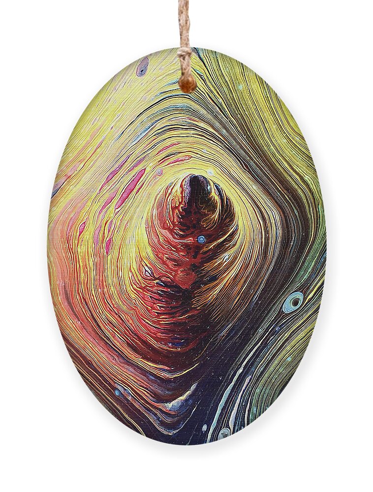 Galaxy Ornament featuring the painting Galaxy - the milky way by Themayart